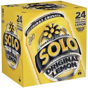 Schweppes Cans Solo Lemon 375ml 24pk