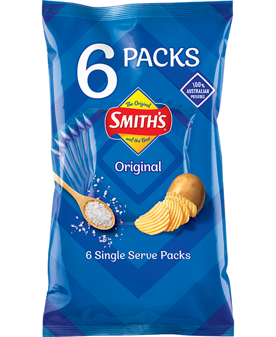 Smiths Chips Plain 6pk