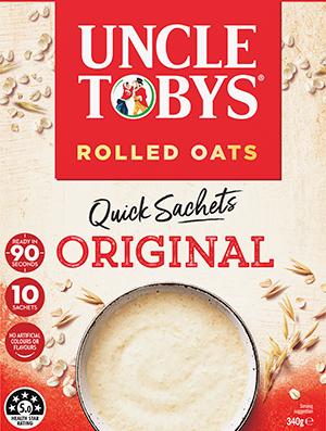 Uncle Tobys Quick Oats Original 10pk 340g