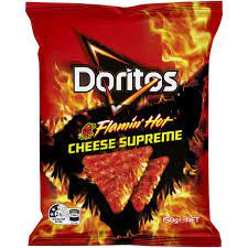 Doritos Corn Chips Flaming Hot Cheese Supreme 150g