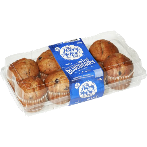 The Happy Muffin Co Mini Blueberry Muffins 40g 8pk