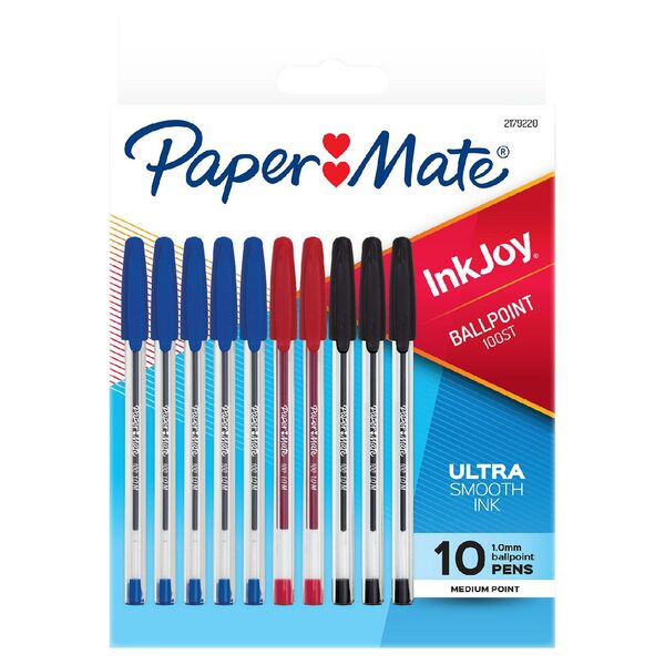 Paper Mate Inkjoy Ballpoint Pen Asstd 10pk