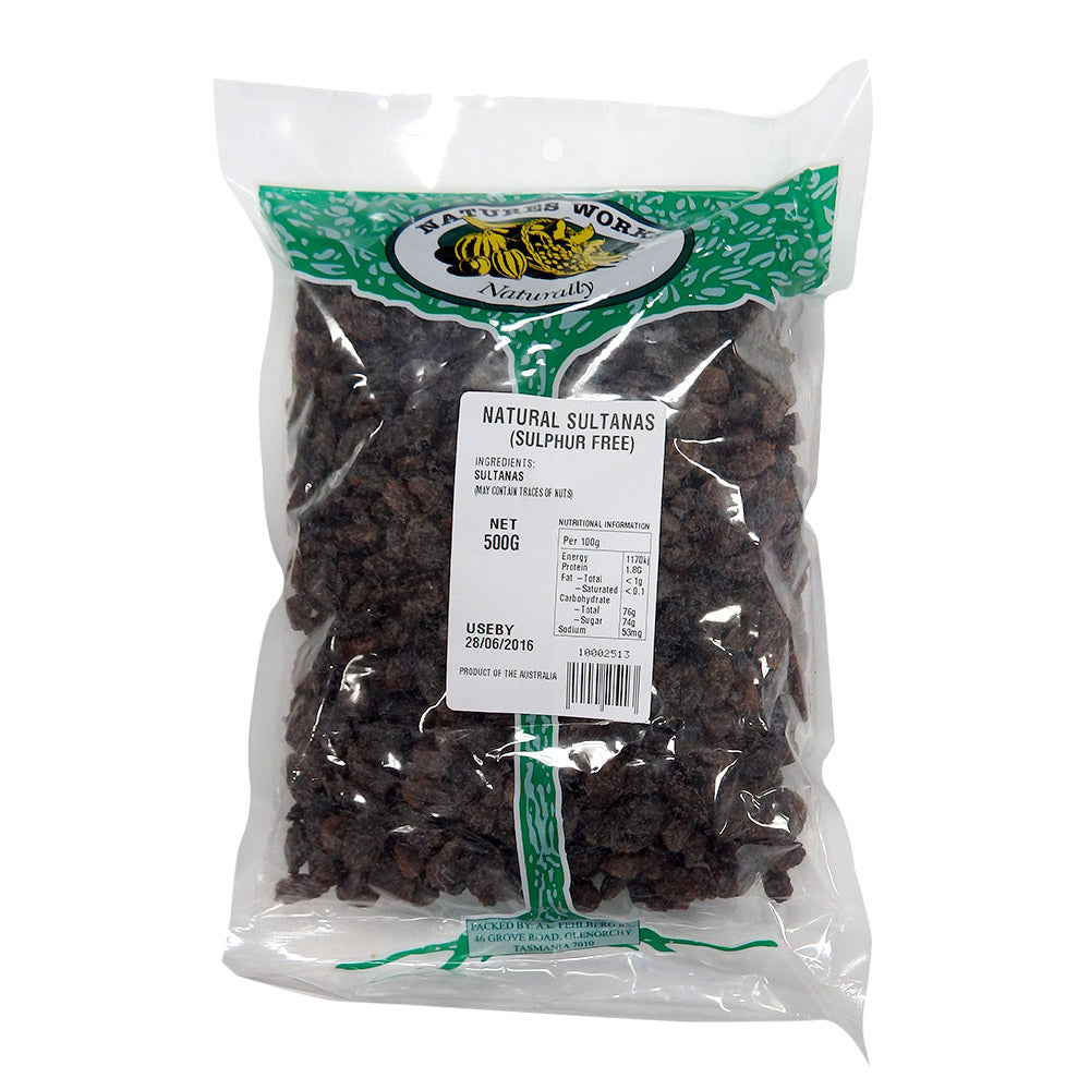 Natures Works Sultanas 500g